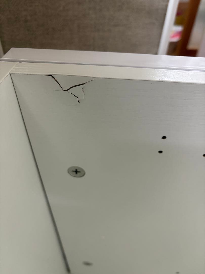 未使用品！ホワイトレンジボード 収納棚付き