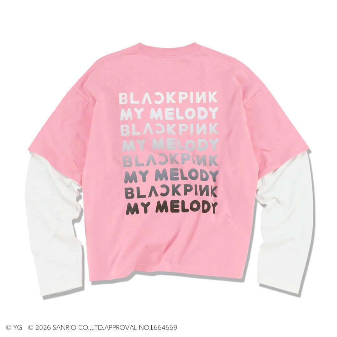 BLACKPINK マイメロディ 長袖レイヤード Tシャツ PINK ピンク