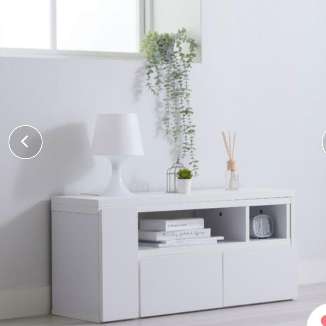 ねぎ様90センチテレビ台黒　組み立て済み