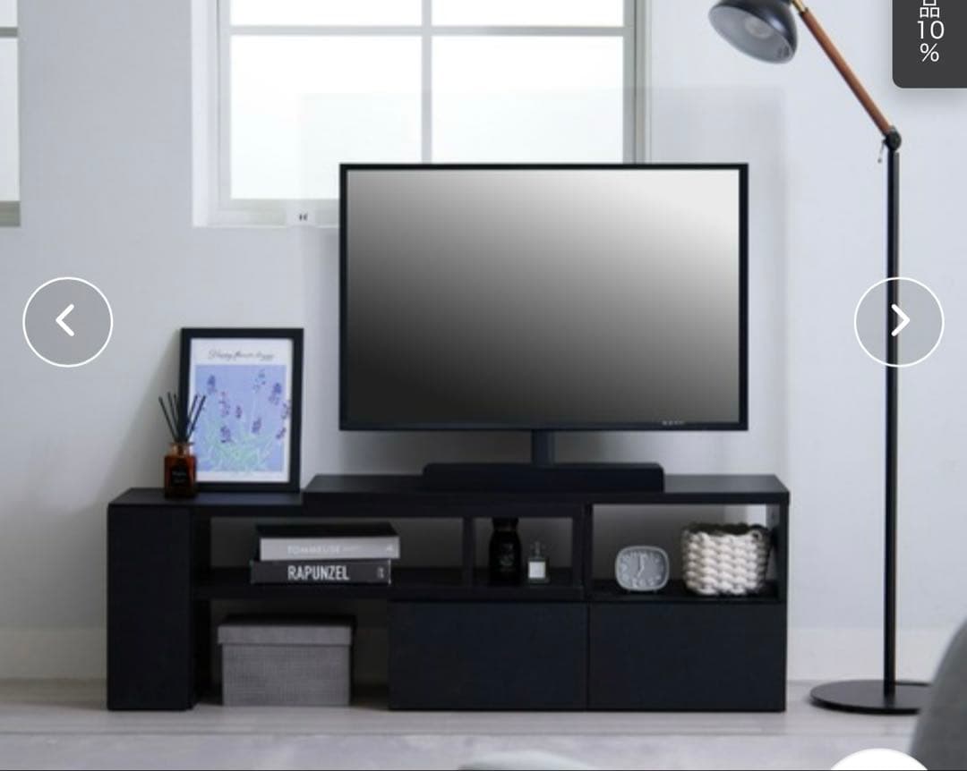 ねぎ様90センチテレビ台黒　組み立て済み