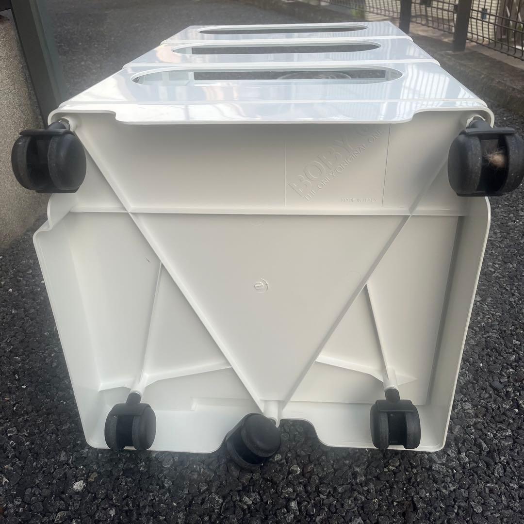 【良品】BOBY WAGON ボビーワゴン 3段5トレイ WHITE