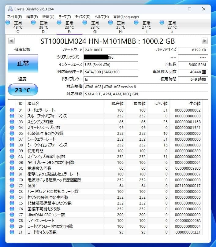 「2.5インチHDD 1TB×2＋2TB 計3台セット｜ケーブル付属｜動作良好」