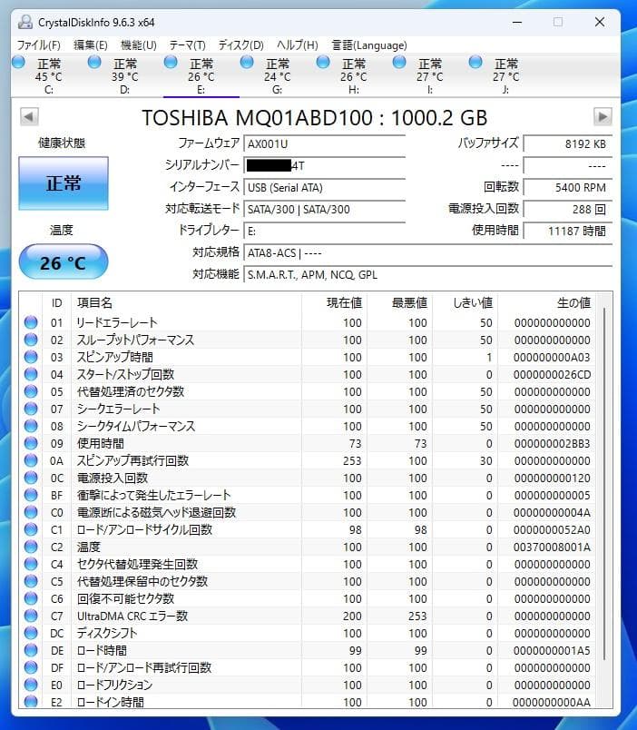 「2.5インチHDD 1TB×2＋2TB 計3台セット｜ケーブル付属｜動作良好」