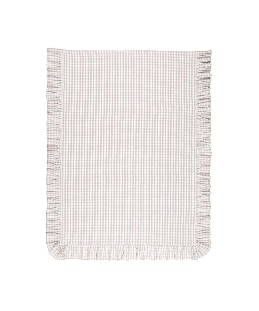 フランフラン　フリルチェック掛け布団カバー