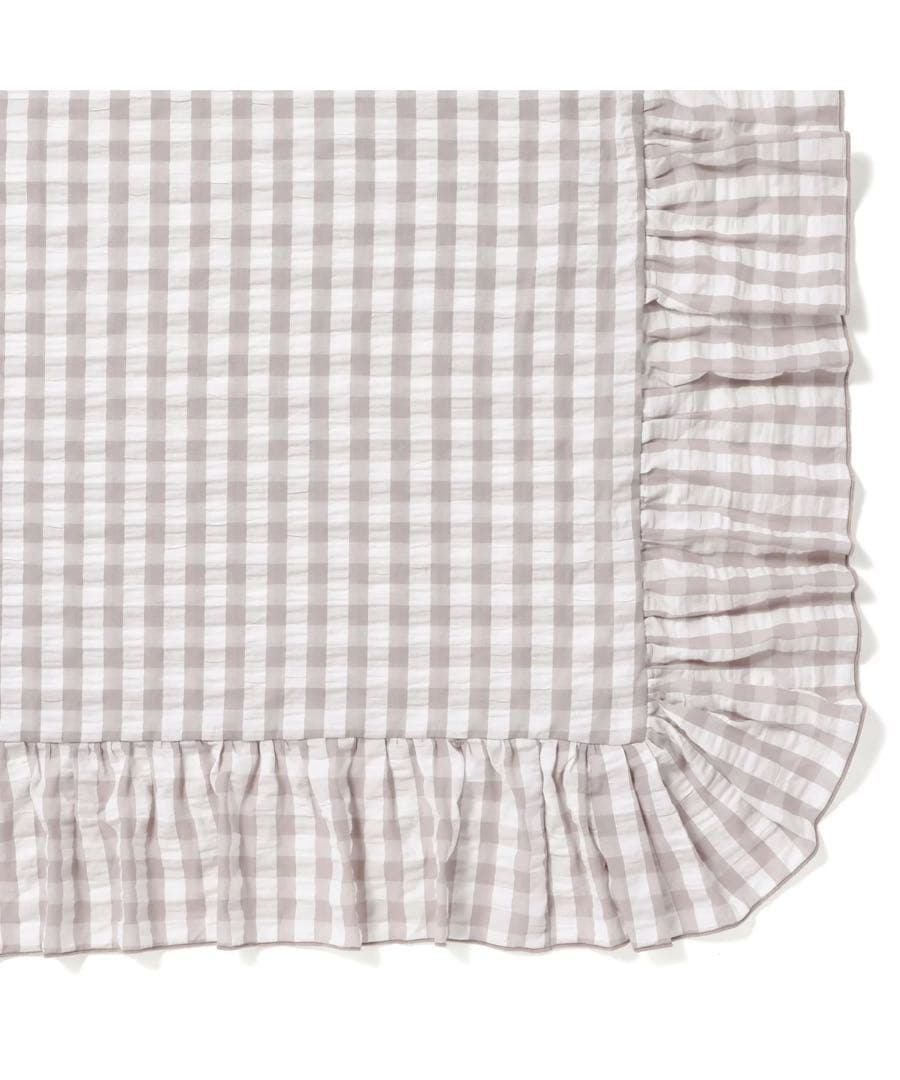 フランフラン　フリルチェック掛け布団カバー