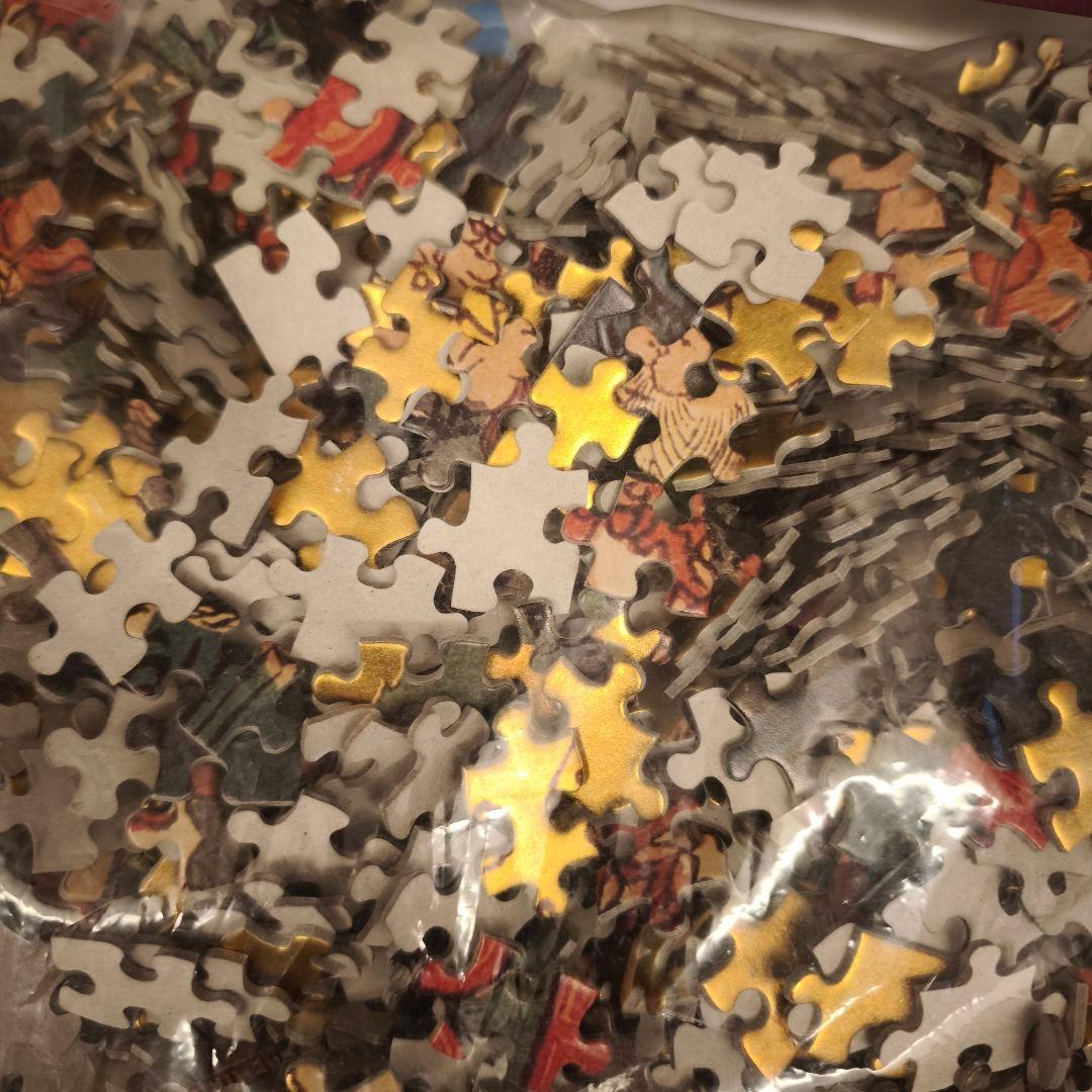 廃盤　金箔和紙　順風満帆 七福神宝船　1000ピース ジグソーパズル