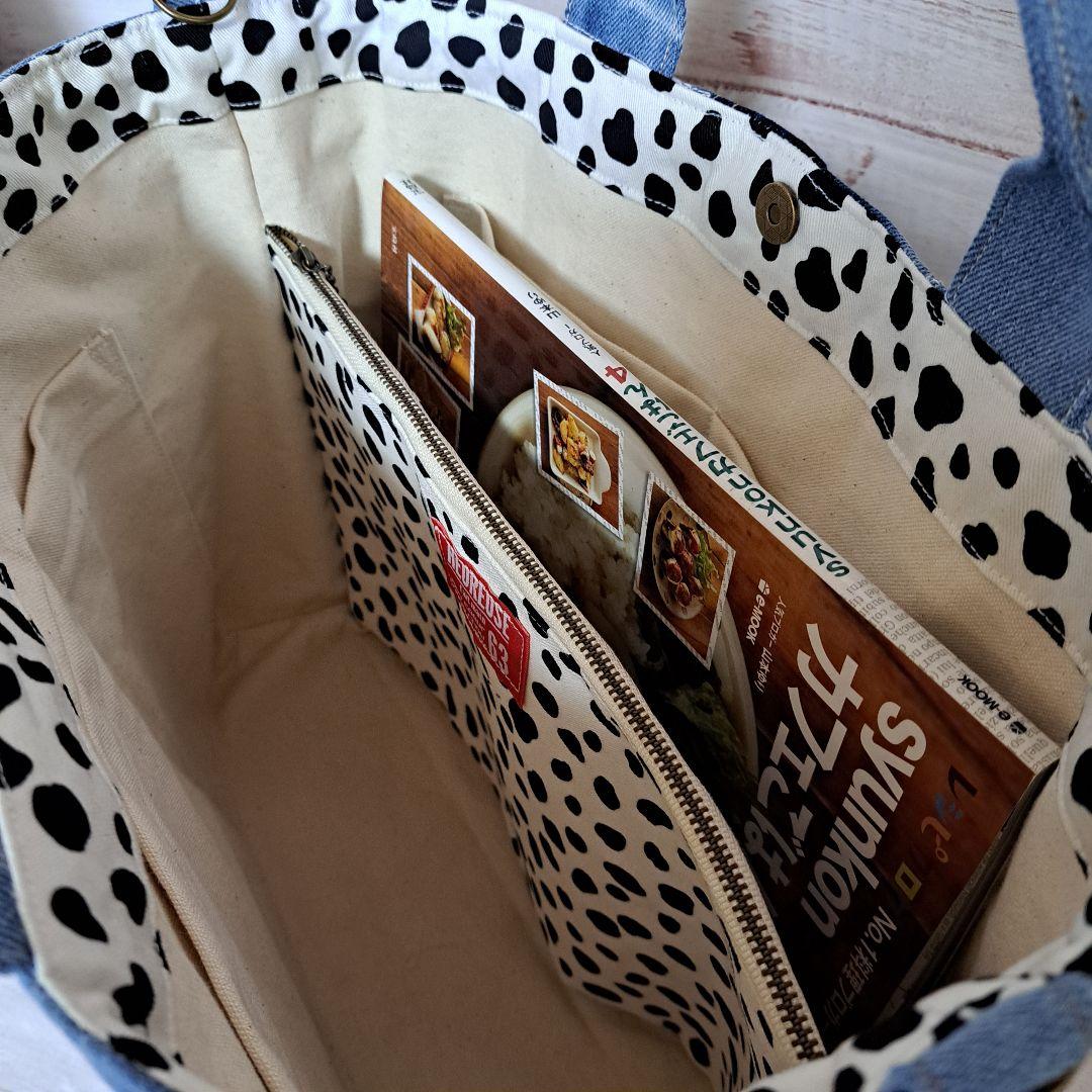 デニムリメイク大きめトートバッグ