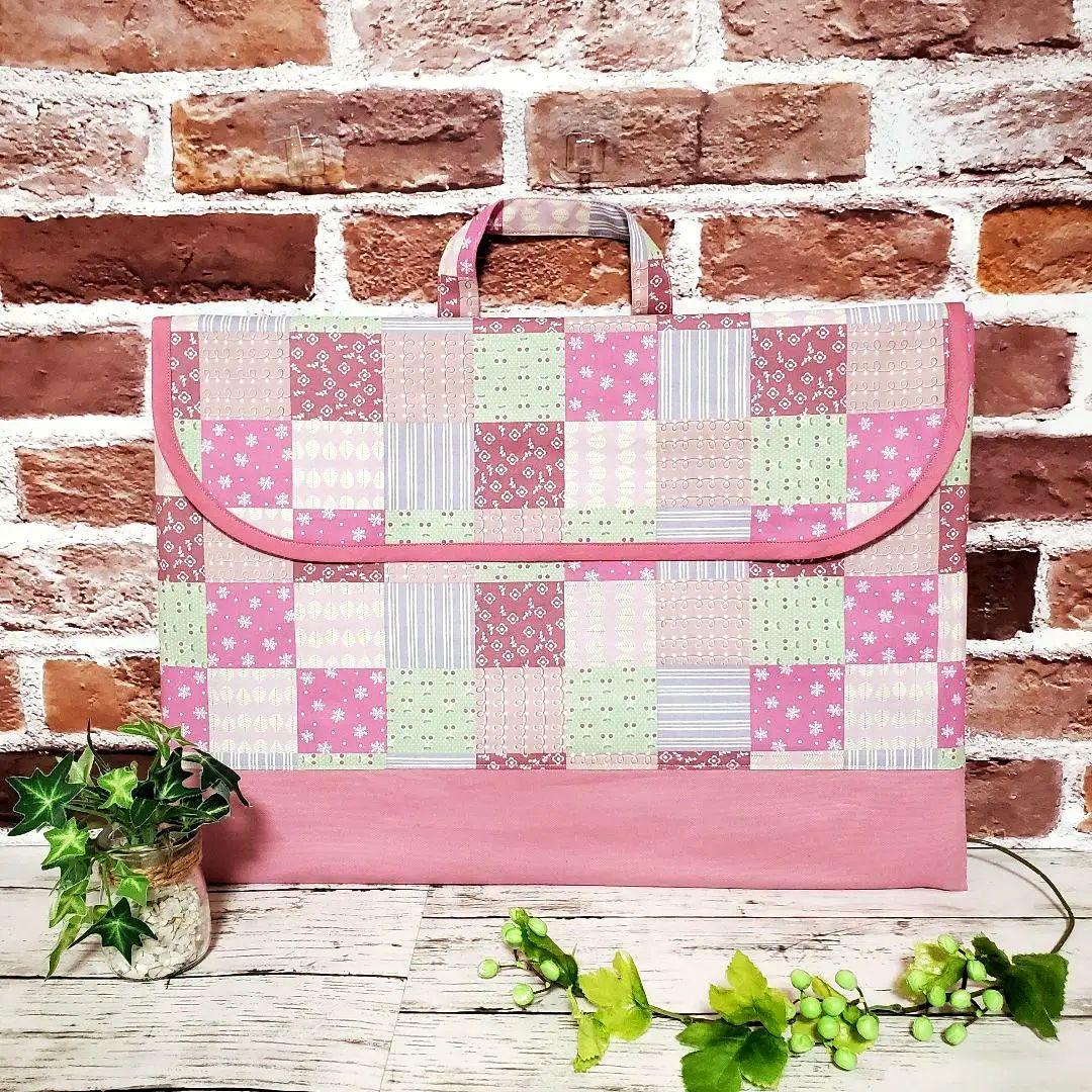 防災頭巾カバー 小花×くすみピンク(■入園入学■ハンドメイド)5点セット