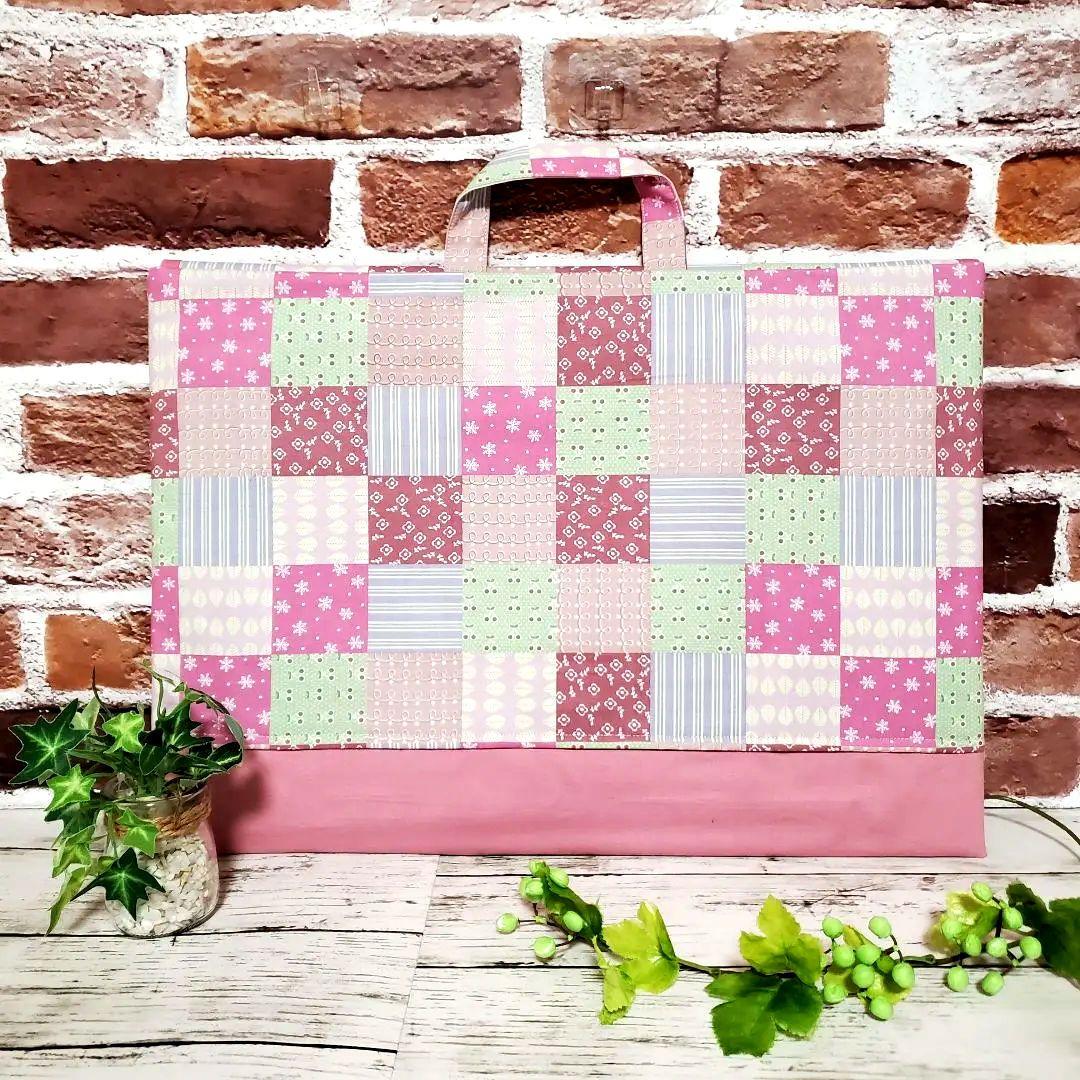 防災頭巾カバー 小花×くすみピンク(■入園入学■ハンドメイド)5点セット