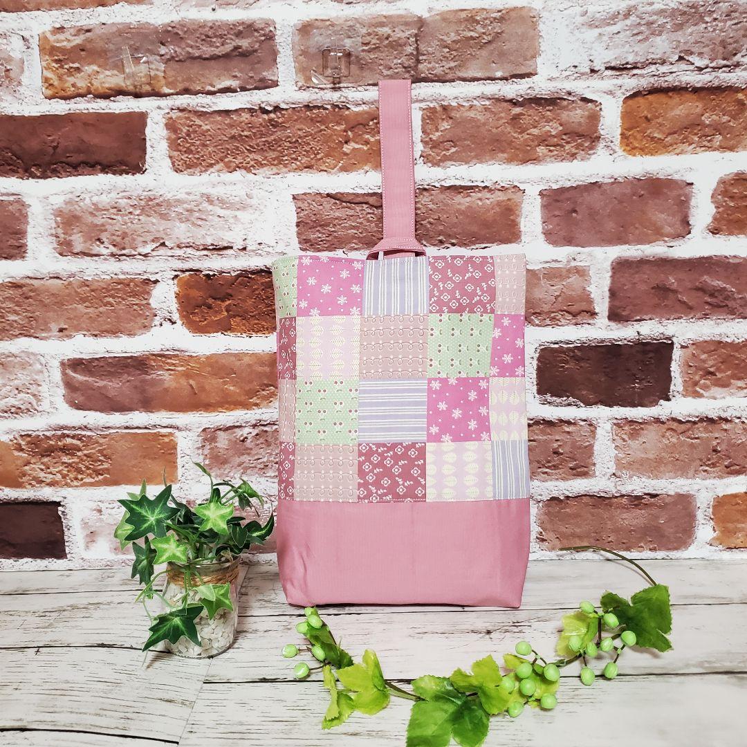 防災頭巾カバー 小花×くすみピンク(■入園入学■ハンドメイド)5点セット