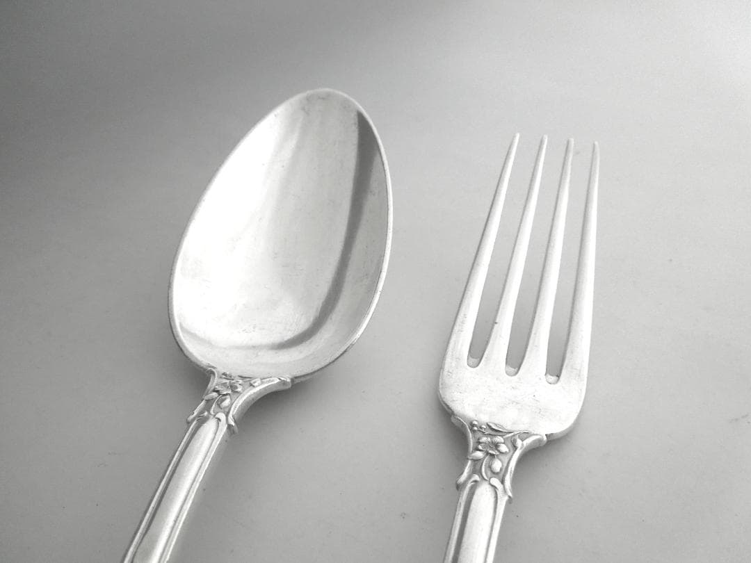 ロシア　シルバースプーン&フォーク 純銀