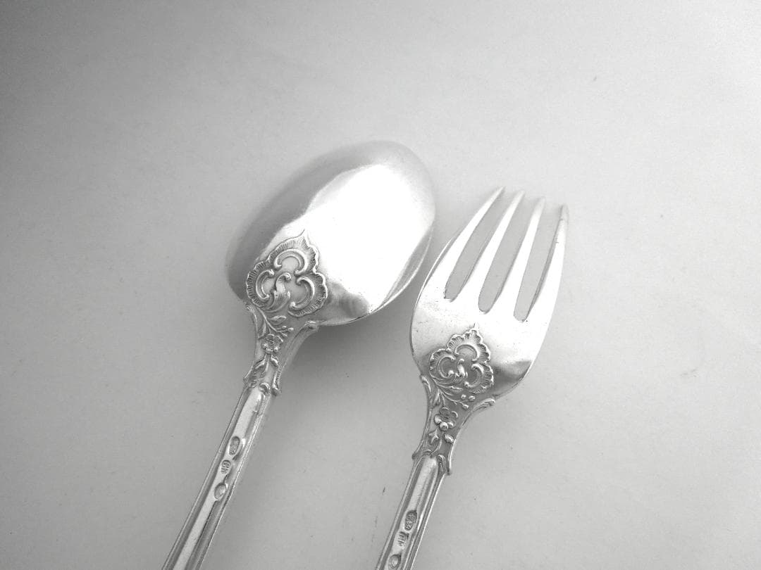 ロシア　シルバースプーン&フォーク 純銀