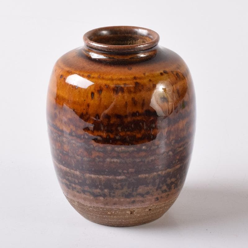 茶道具　瀬戸焼　茶入　仕覆・時代箱付　V　7590