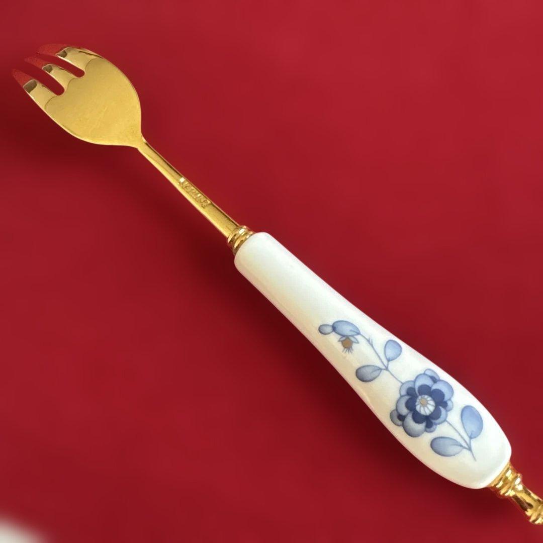 ナルミ　ボーンチャイナ　ミラノ　ケーキフォークセット(ゴールド) 未使用保管品