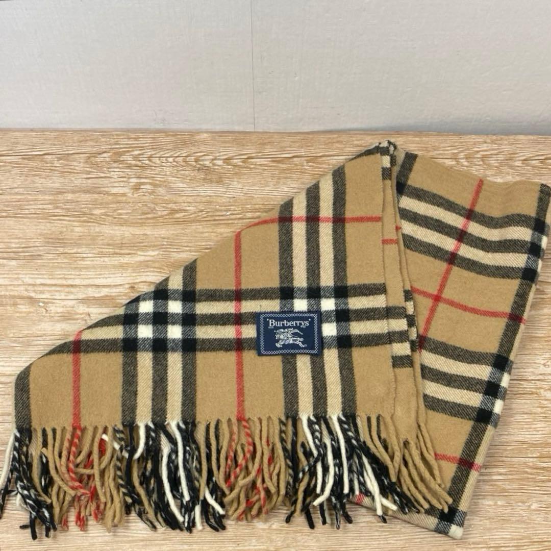 バーバリー ひざ掛け メガチェック ウール 大判 西川産業