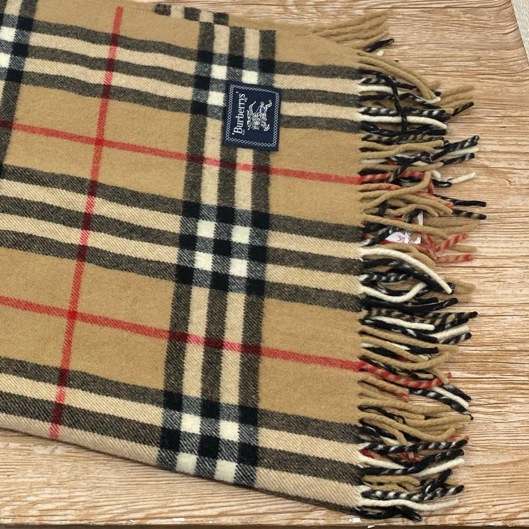 バーバリー ひざ掛け メガチェック ウール 大判 西川産業