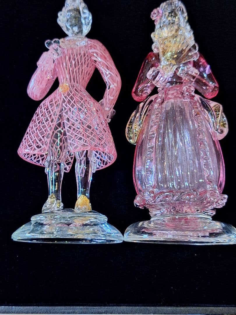 ムラーノ　珍しいピンク　二人　極美