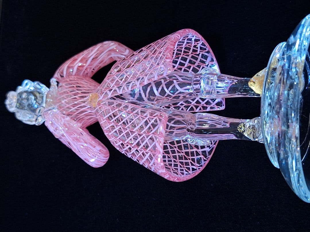 ムラーノ　珍しいピンク　二人　極美