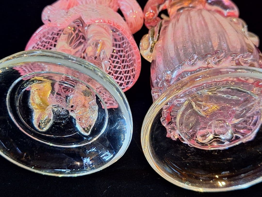 ムラーノ　珍しいピンク　二人　極美