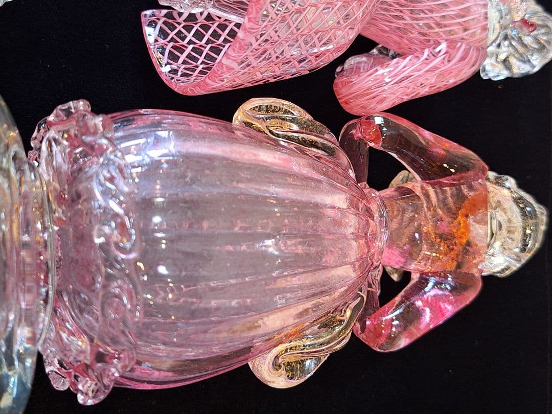 ムラーノ　珍しいピンク　二人　極美