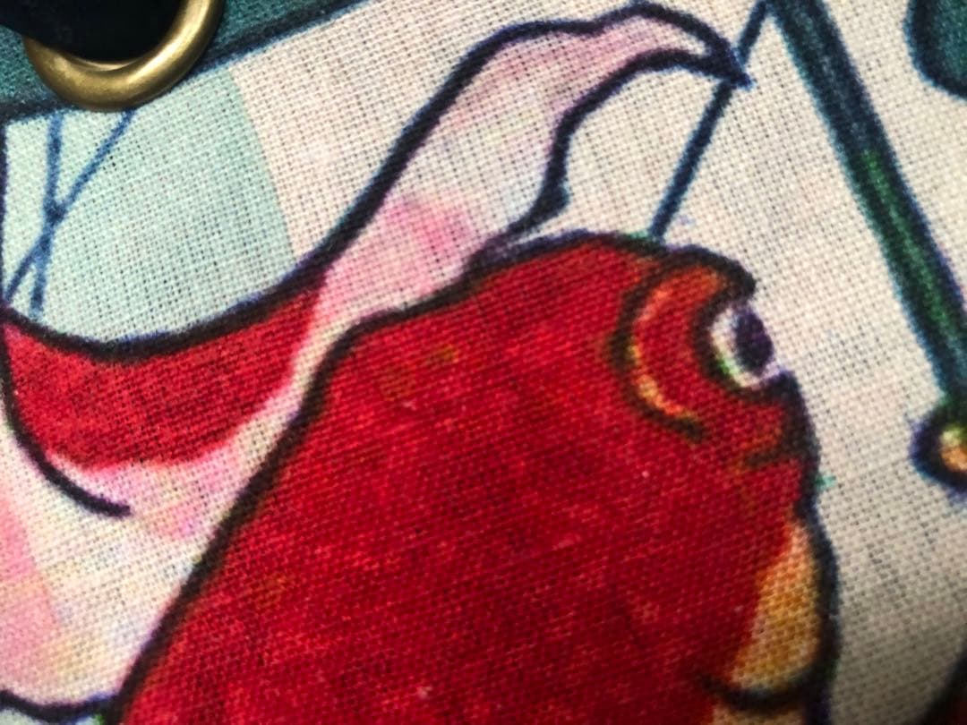 一閑張り　一閑張りバック　 歌川国芳　金魚　浮世絵