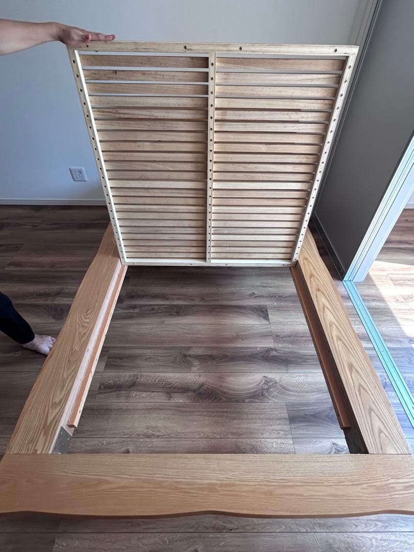 129cm セミダブル 木製ベッドフレーム 木製ヘッドボード