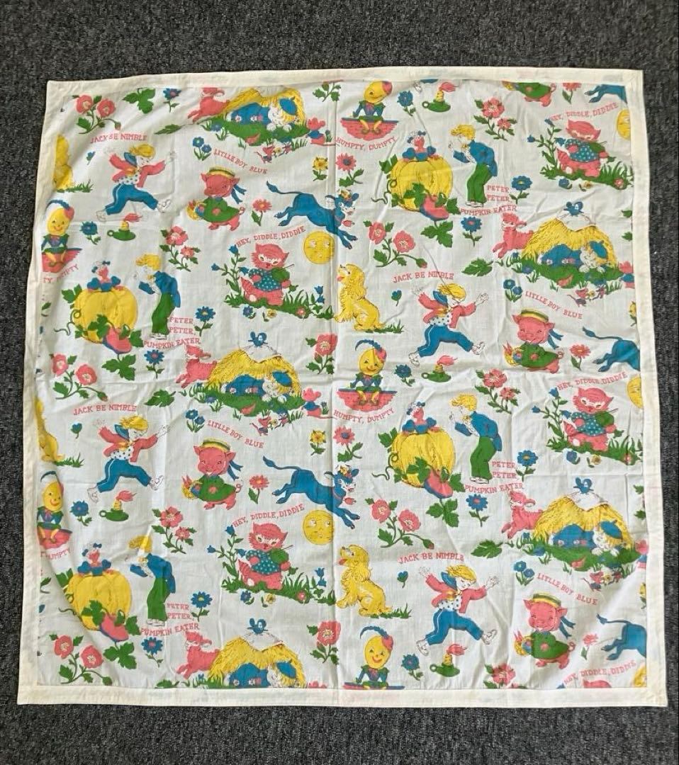 6017.ヴィンテージ・マザーグース童話キャラクターテーブルクロス