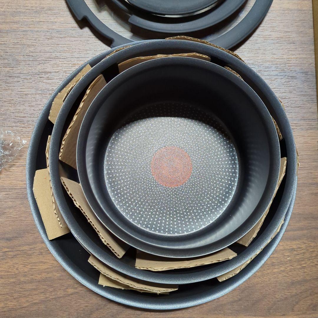 ティファール 取っ手のとれる 鍋 フライパンセット 9点セット ガス火専用