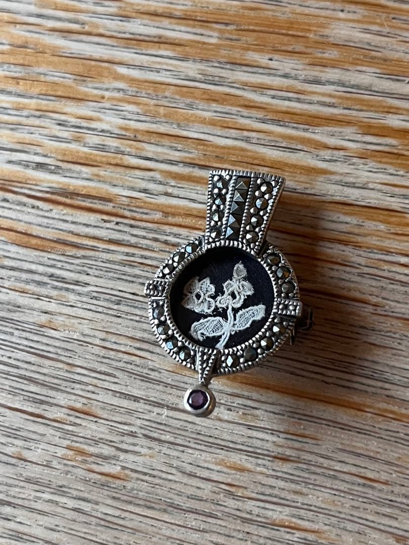 ベルギーレース ブローチ ペンダント アンティーク ヴィンテージ 北欧 925