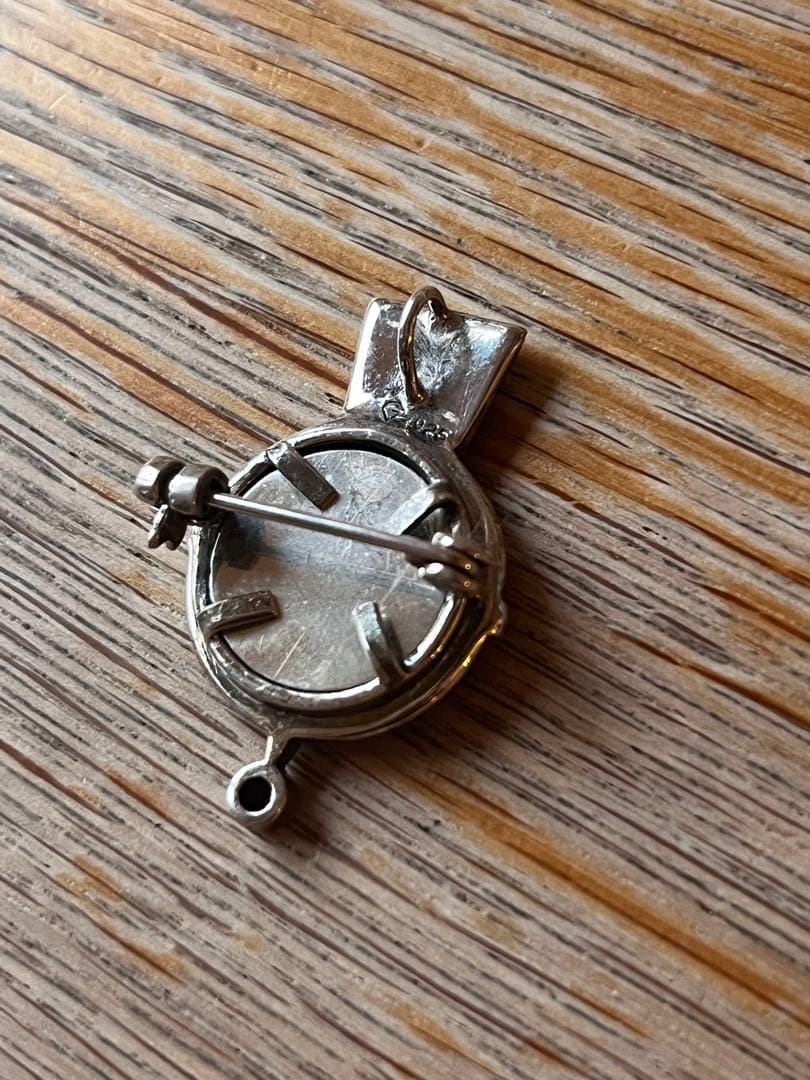 ベルギーレース ブローチ ペンダント アンティーク ヴィンテージ 北欧 925