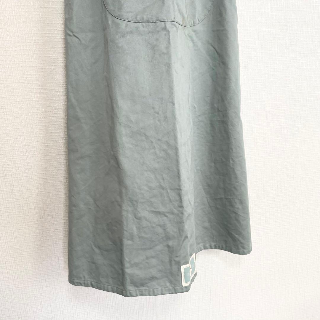 ピンクハウス エプロン【FREE】くすみ水色 料理 仕事 クッキング