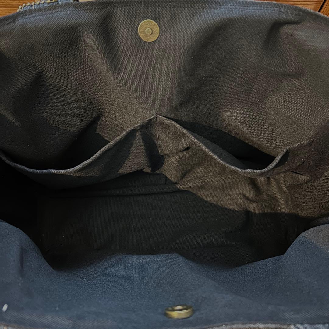 986.グレーデニム　デニムリメイク トートバッグ　ジージャン