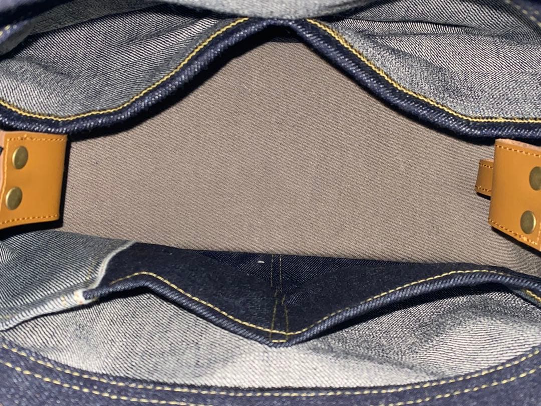 ハンドメイド☆岡山デニム☆ブタさん☆リュック対応☆4wayあおりバッグ