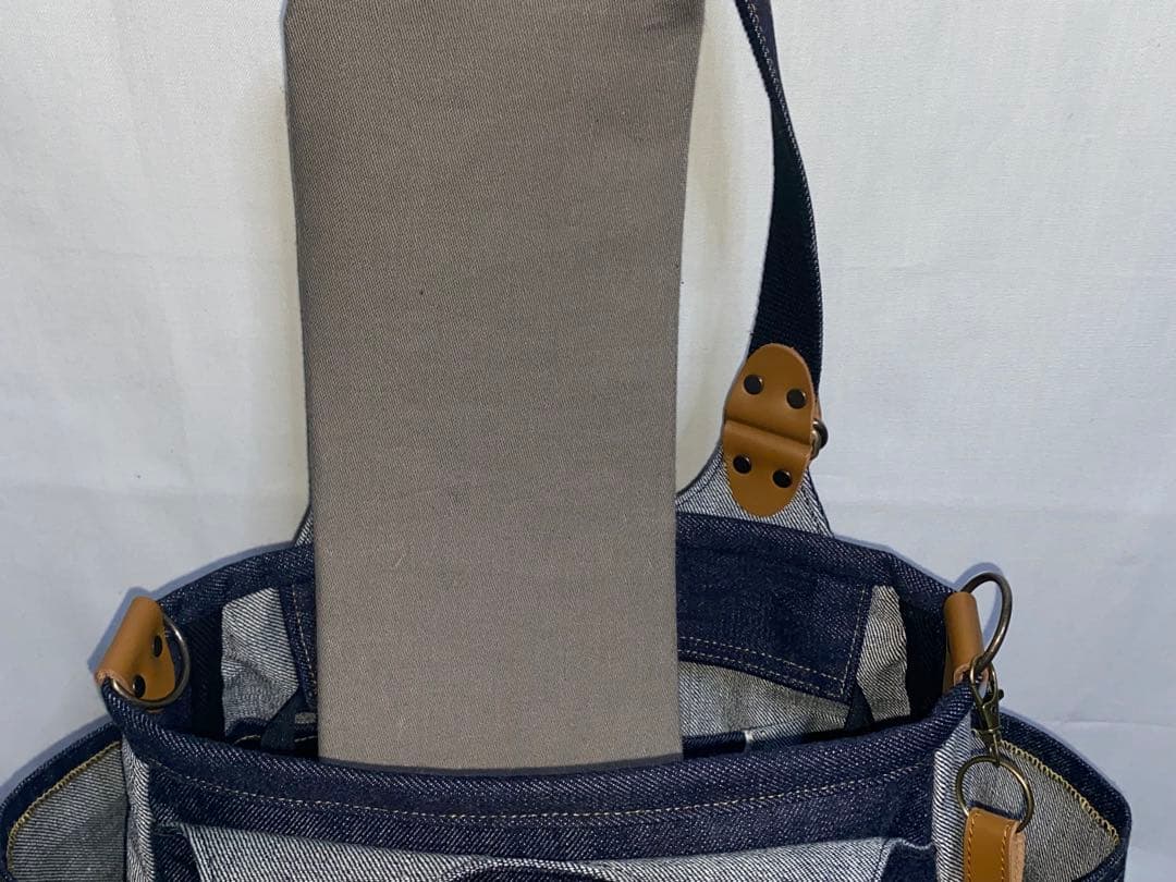 ハンドメイド☆岡山デニム☆ブタさん☆リュック対応☆4wayあおりバッグ