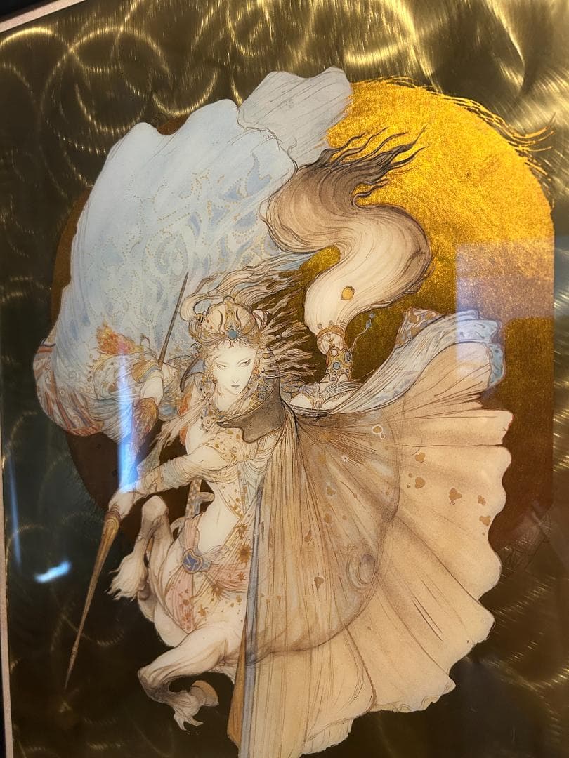 騎神来たりぬ スペシャルメタル 天野喜孝 金箔 真作保証