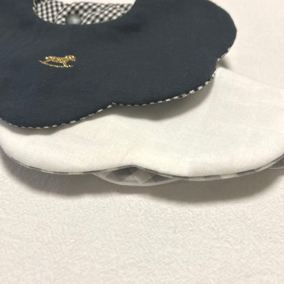 25 ハンドメイドスタイ　木馬　ベビースタイ