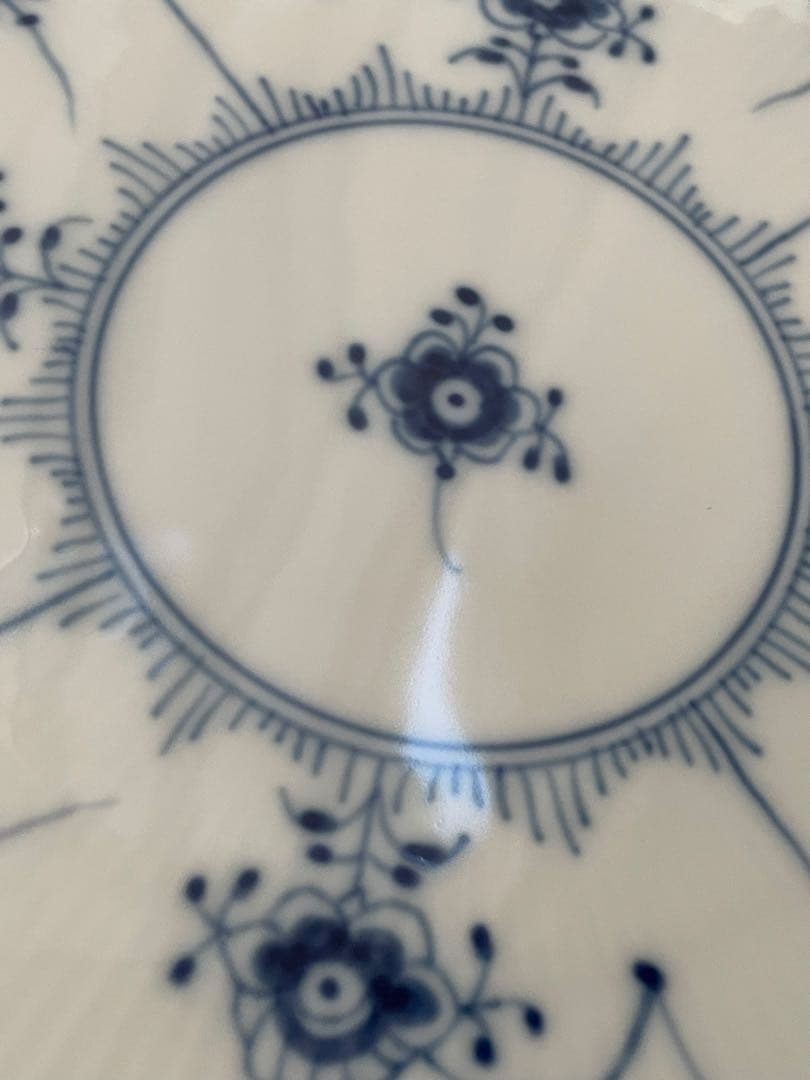 【新品】ロイヤルコペンハーゲン ブルーフルーテッド ハーフレース プレート 27