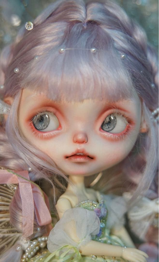 カスタムブライス 海外作家様 キラキラ 猫目 アルビノ クリスタルフェアリー