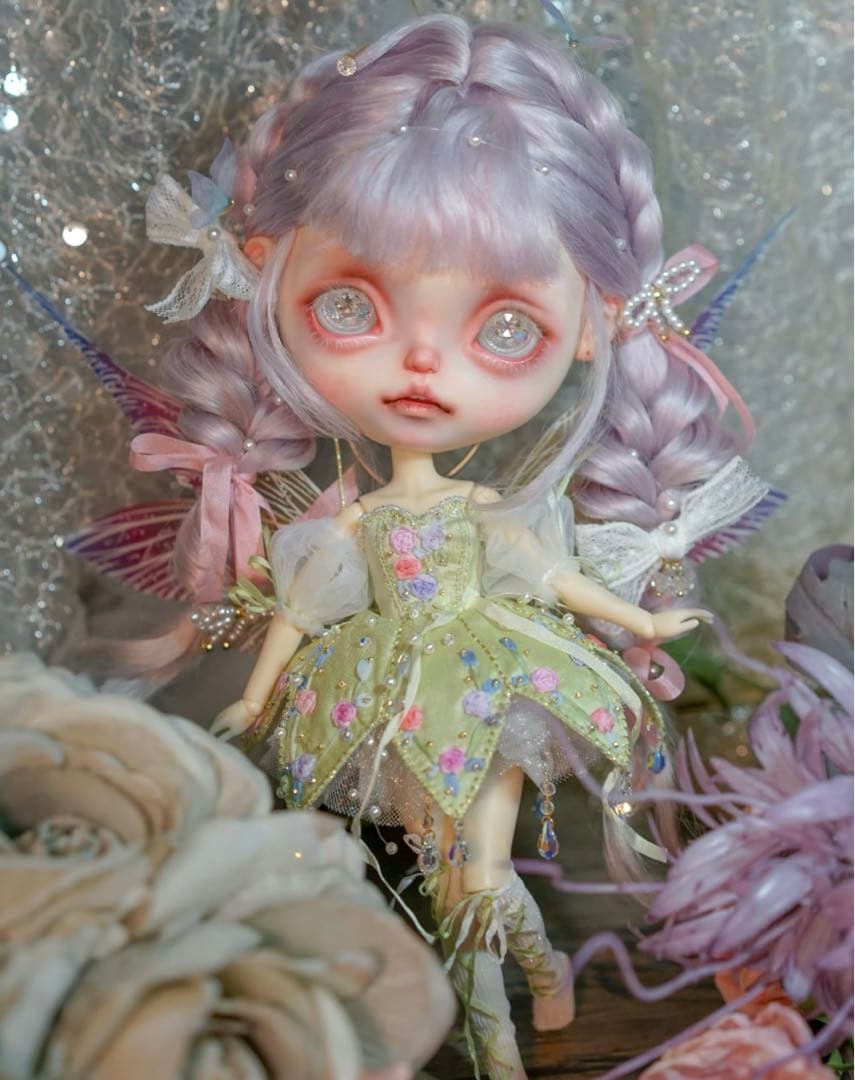 カスタムブライス 海外作家様 キラキラ 猫目 アルビノ クリスタルフェアリー