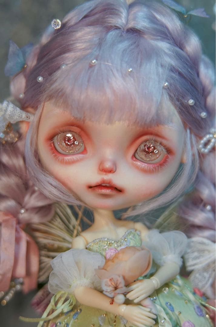 カスタムブライス 海外作家様 キラキラ 猫目 アルビノ クリスタルフェアリー