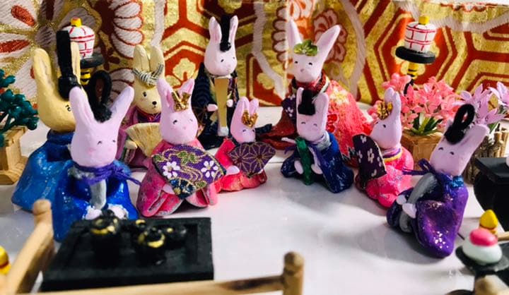 うさぎ雛親族一同大集合　ハンドメイド