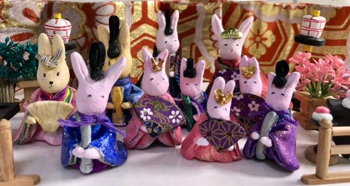 うさぎ雛親族一同大集合　ハンドメイド