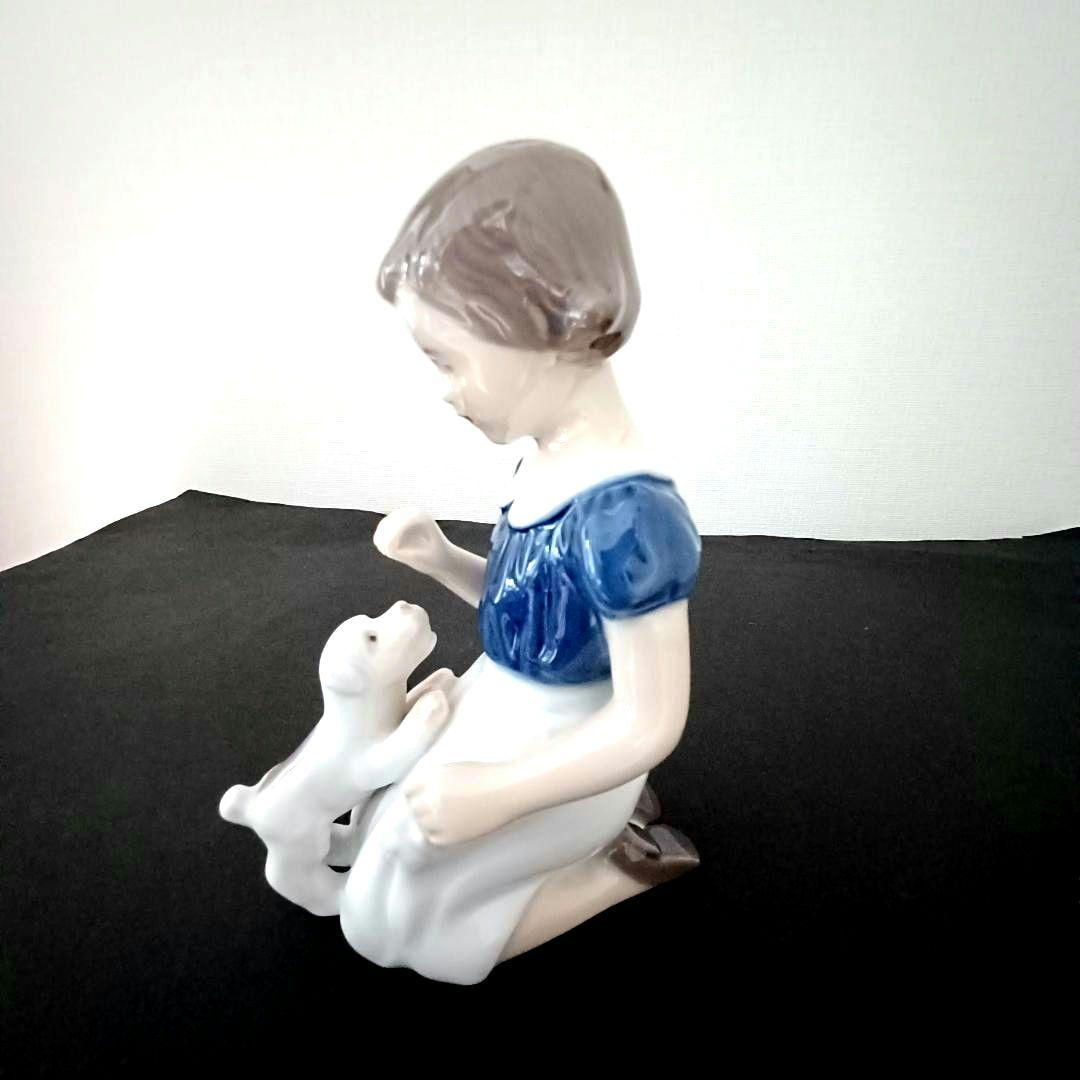 【nknk様】　ロイヤルコペンハーゲン フィギュリン 少女と犬