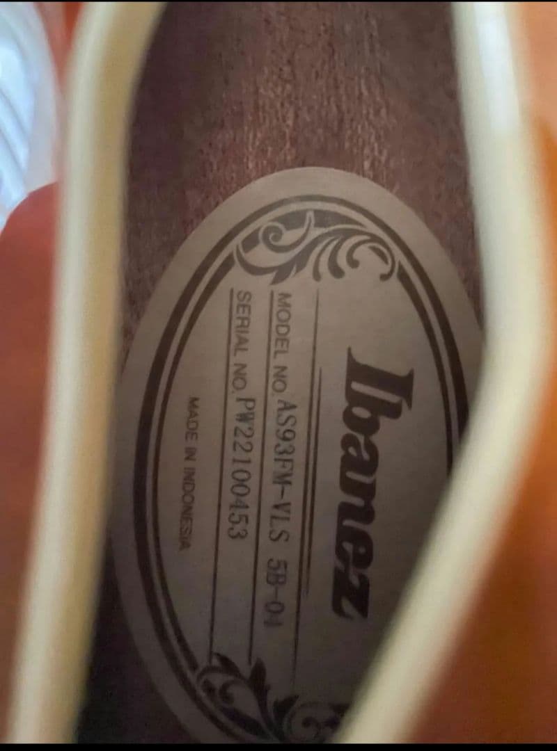 Ibanez セミアコ　AS93FM-VLS