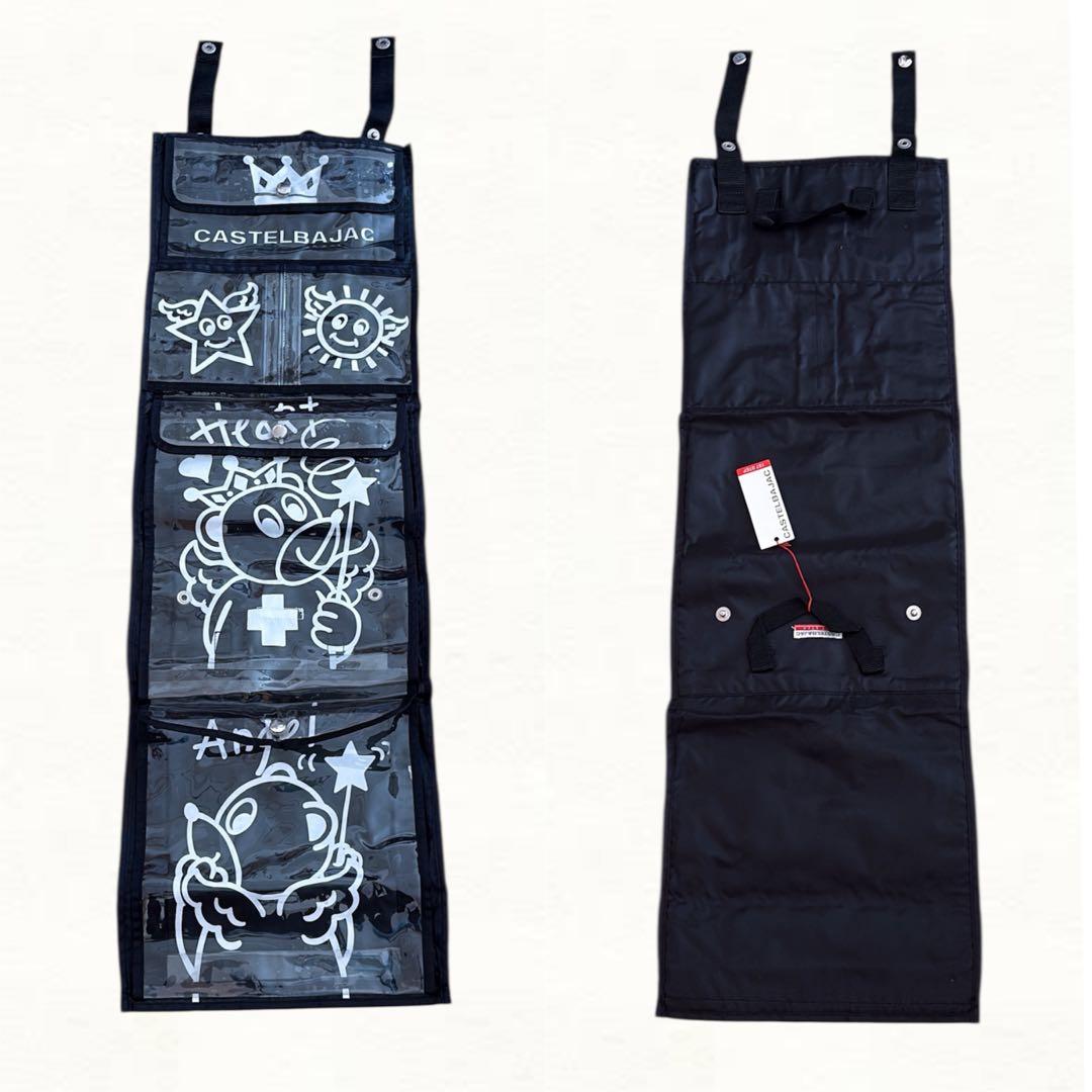 【新品】CASTELBAJAC ウォールポケット 車用 壁掛け 透明 収納 大判