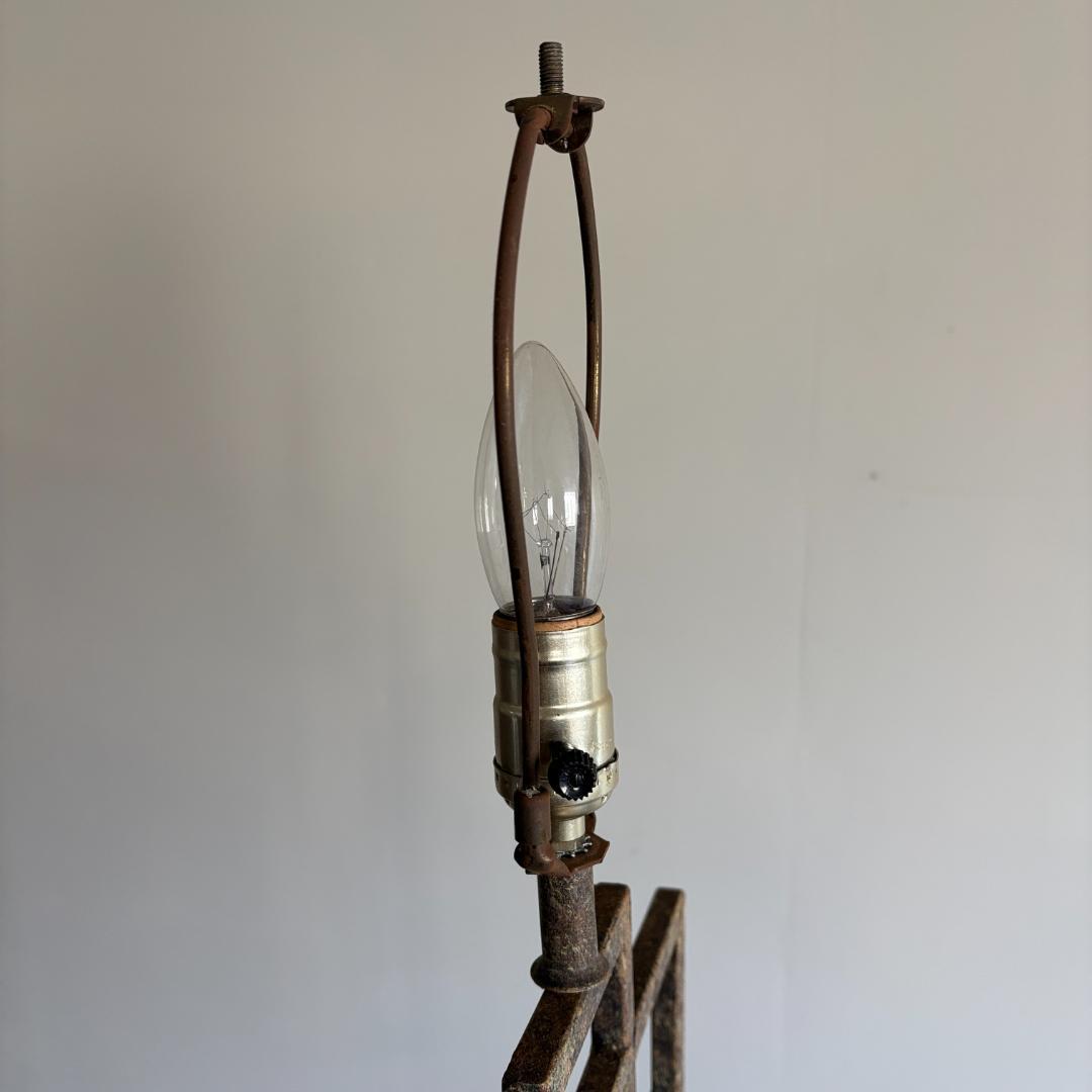 ヴィンテージ　幾何学フレーム　アート照明