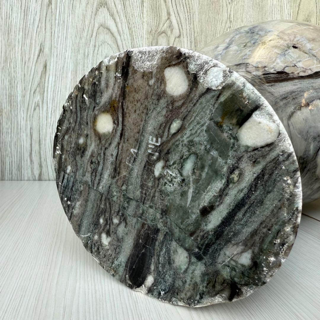 大理石 壺・花瓶（グレー／グリーン ）