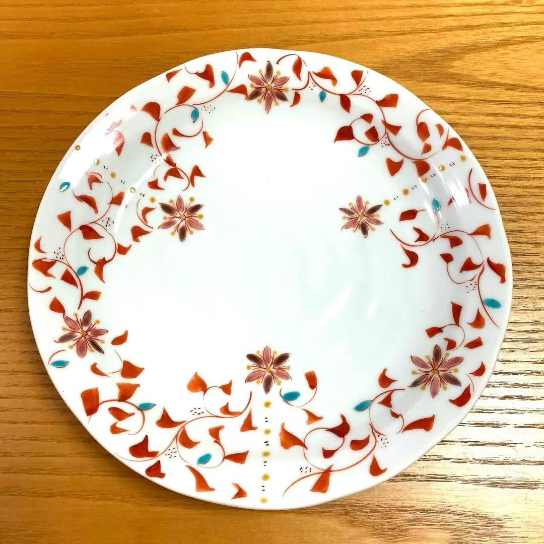 【新品未使用】九谷焼 カップ プレート ペア 花唐草 石川県 伝統工芸