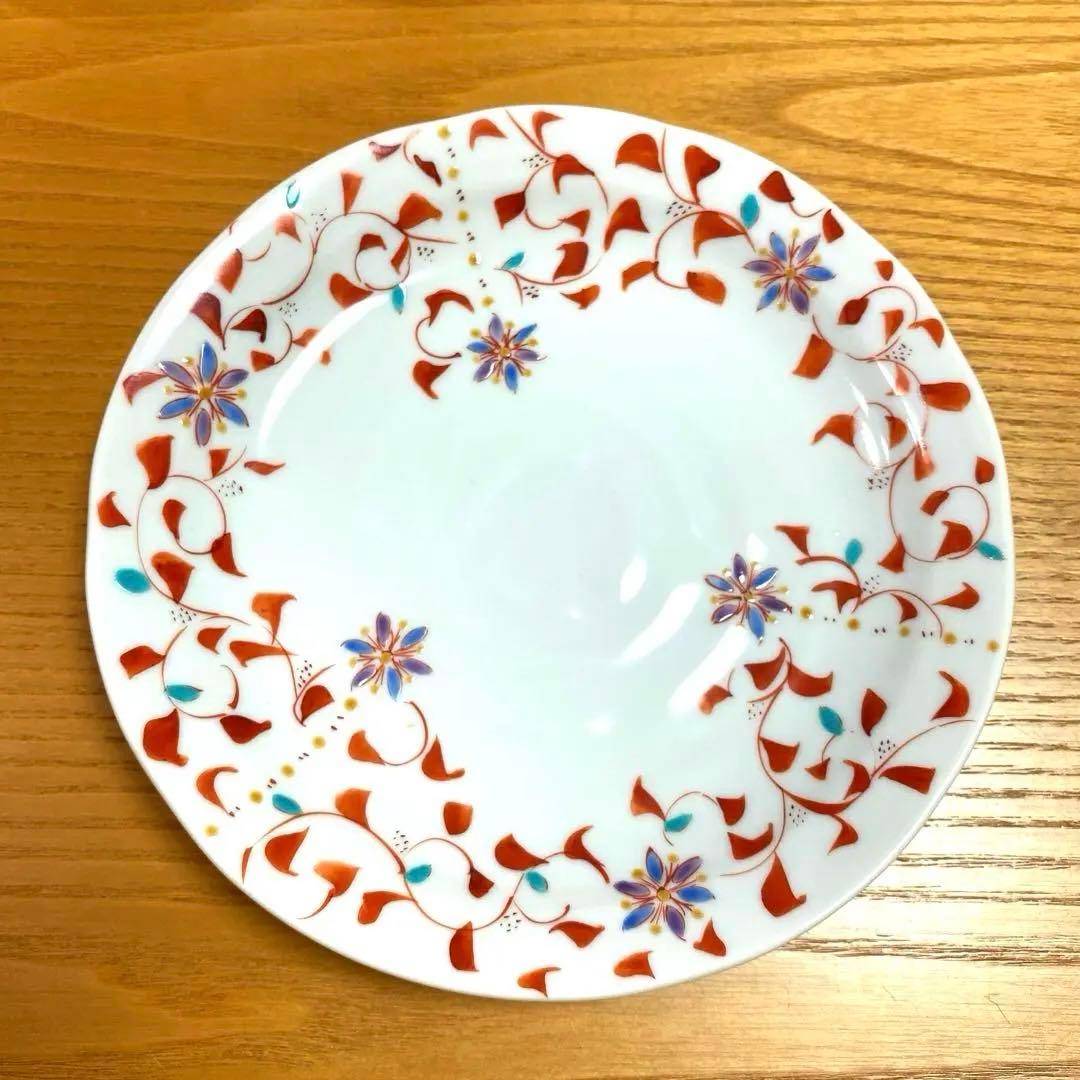 【新品未使用】九谷焼 カップ プレート ペア 花唐草 石川県 伝統工芸