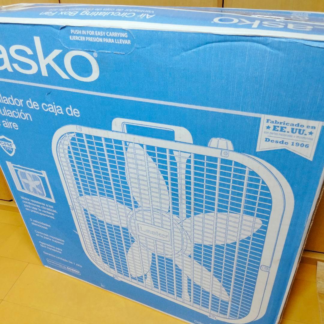 Lasko 20インチ クラシックボックスファン ホワイト 扇風機 サーキュレー